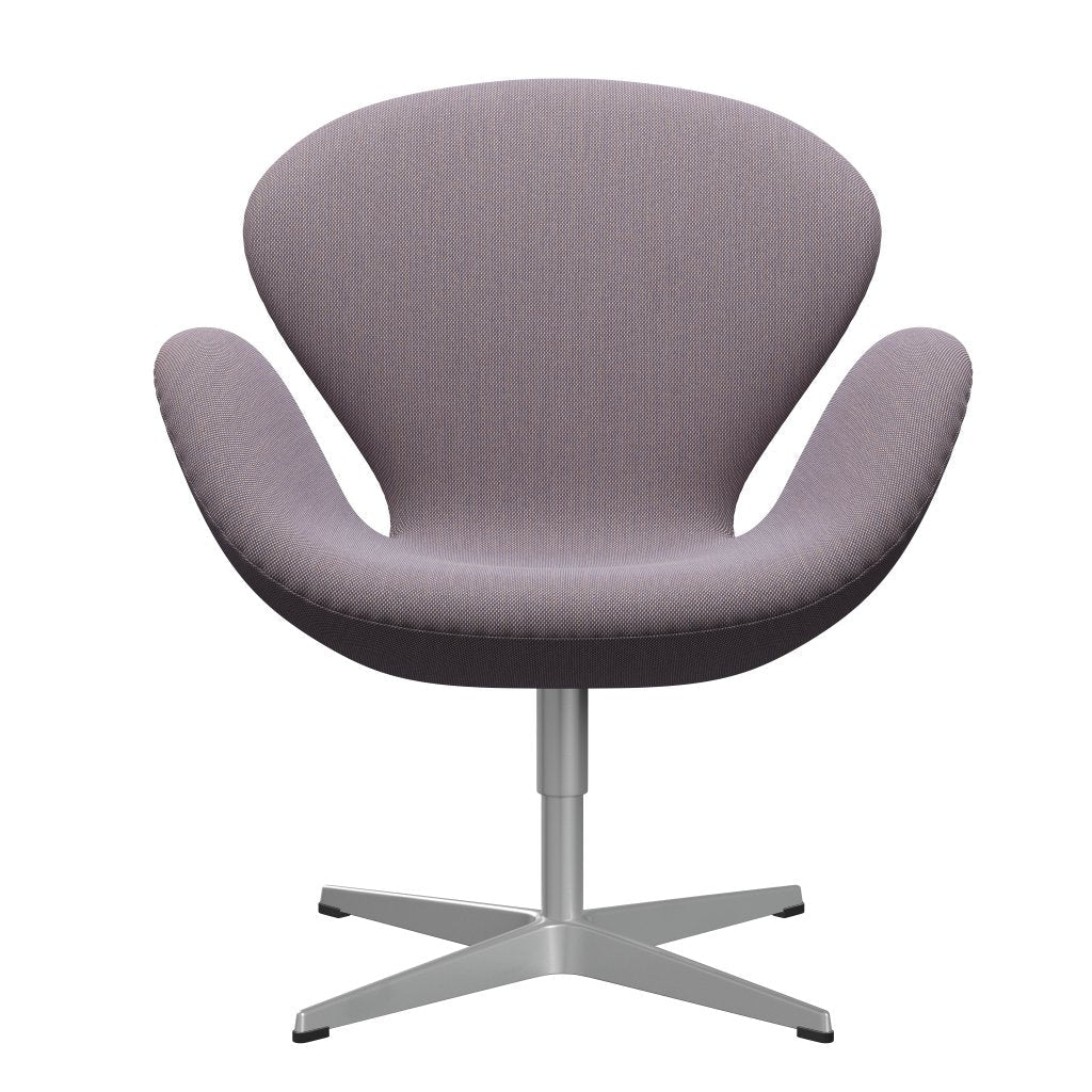 [product_category]-Fritz Hansen Swan Lounge Chair, Silver Grey/Steelcut Trio White/Violet-Fritz Hansen-3320-STR806-SGBASE-FRI-1