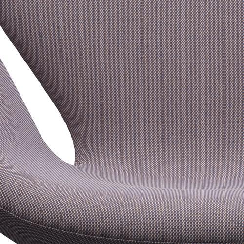 [product_category]-Fritz Hansen Swan Lounge Chair, Silver Grey/Steelcut Trio White/Violet-Fritz Hansen-3320-STR806-SGBASE-FRI-6