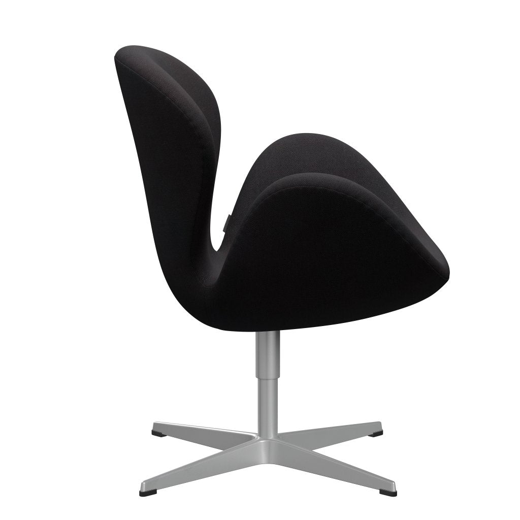 [product_category]-Fritz Hansen Swan Lounge Chair, Silver Grey/Sunniva Black (683)-Fritz Hansen-3320-SV683-SGBASE-FRI-3