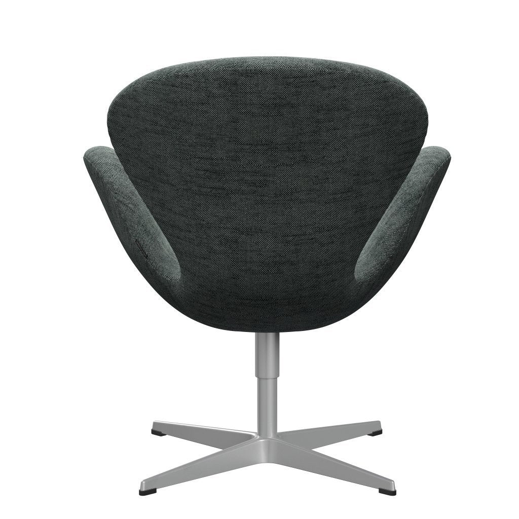 Fritz Hansen Swan Lounge Silla, gris plateado/Sunniva Black/White