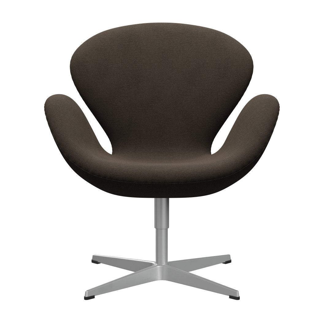 [product_category]-Fritz Hansen Swan Lounge Chair, Silver Grey/Sunniva Chocolate/Black-Fritz Hansen-3320-SV383-SGBASE-FRI-1