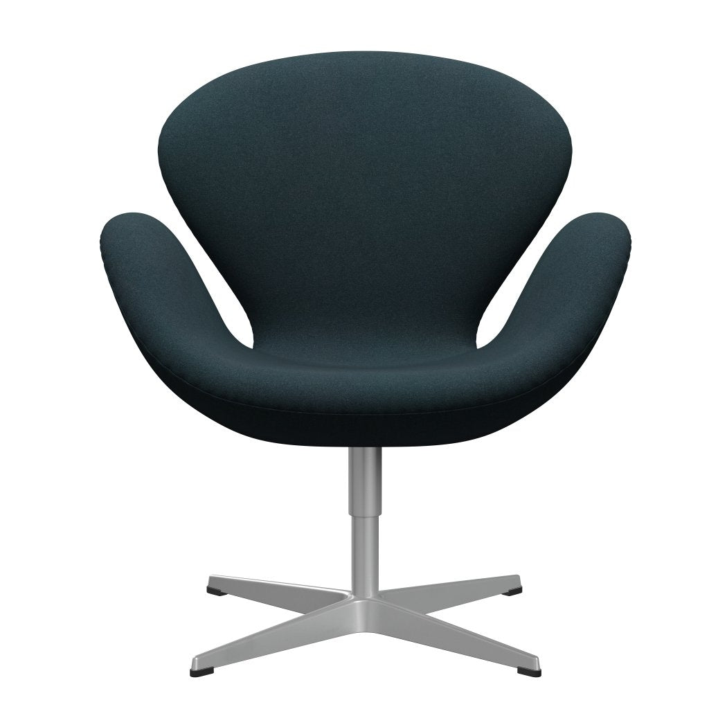 [product_category]-Fritz Hansen Swan Lounge Chair, Silver Grey/Tonus Dark Green-Fritz Hansen-3320-TON619-SGBASE-FRI-1