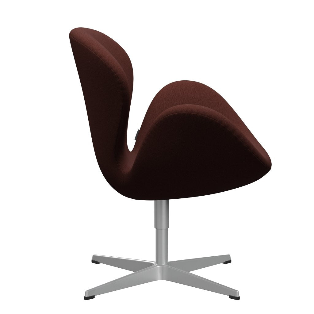 Fritz Hansen Swan Lounge Stuhl, Silbergrau/Tonus warmes Braun (374)