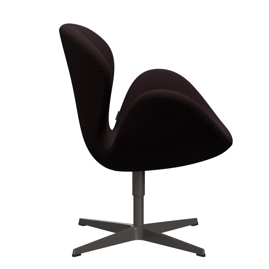 Fritz Hansen Swan Lounge Stuhl, warmer Graphit/Christianshavn Dark Red Uni