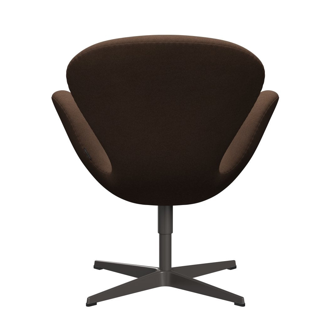 Fritz Hansen Swan Lounge Stuhl, warmes Graphit/Divina Dark Brown (356)