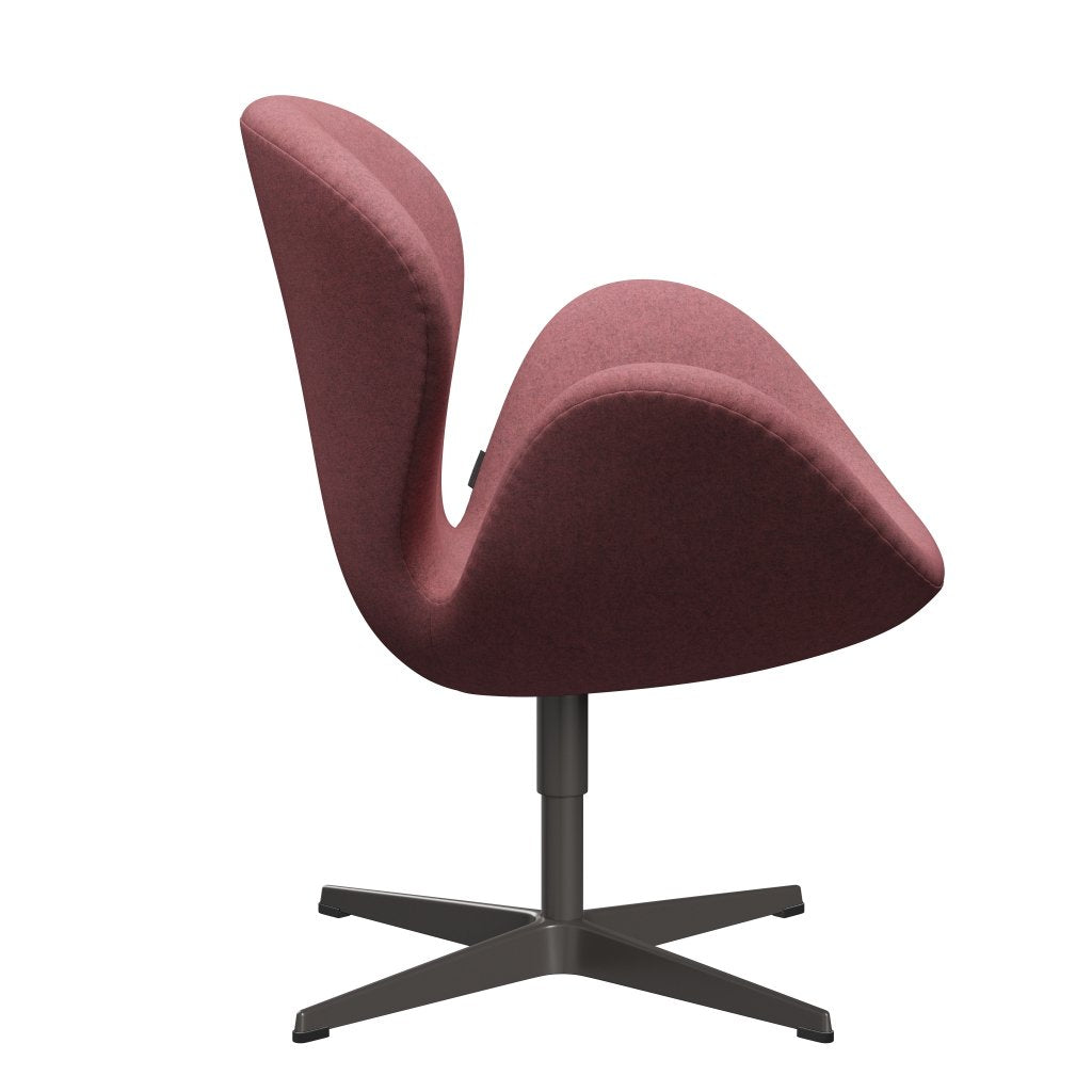 [product_category]-Fritz Hansen Swan Lounge Chair, Warm Graphite/Divina Melange Pink-Fritz Hansen-3320-DIM617-WGBASE-FRI-3