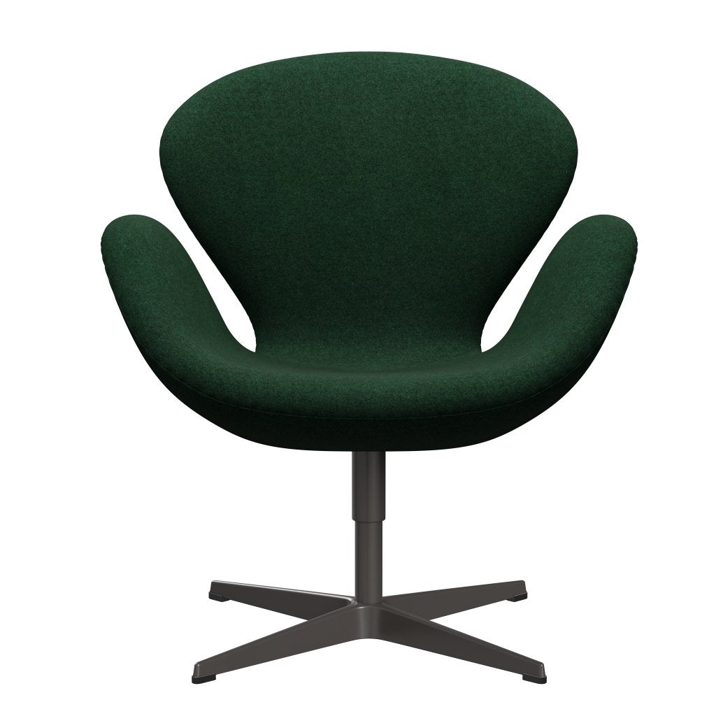 [product_category]-Fritz Hansen Swan Lounge Chair, Warm Graphite/Divina Melange Warm Dark Green-Fritz Hansen-3320-DIM967-WGBASE-FRI-1