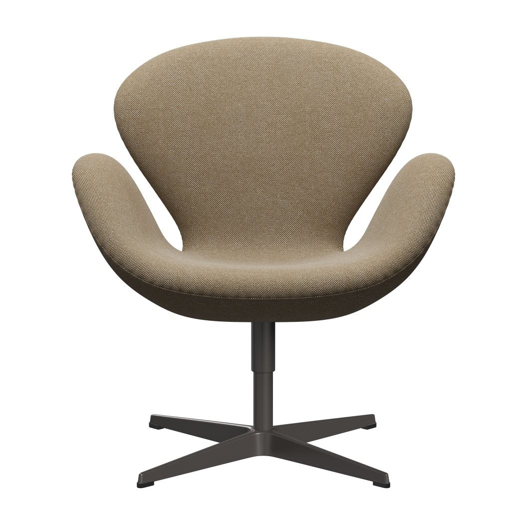 [product_category]-Fritz Hansen Swan Lounge Chair, Warm Graphite/Hallingdal Sand Dark-Fritz Hansen-3320-HAL220-WGBASE-FRI-1