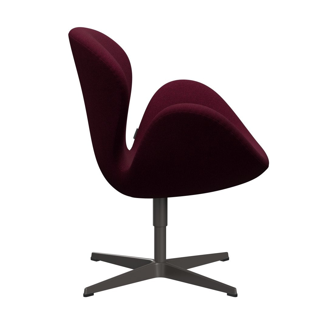 [product_category]-Fritz Hansen Swan Lounge Chair, Warm Graphite/Hallingdal Wine Red/Violet-Fritz Hansen-3320-HAL573-WGBASE-FRI-3