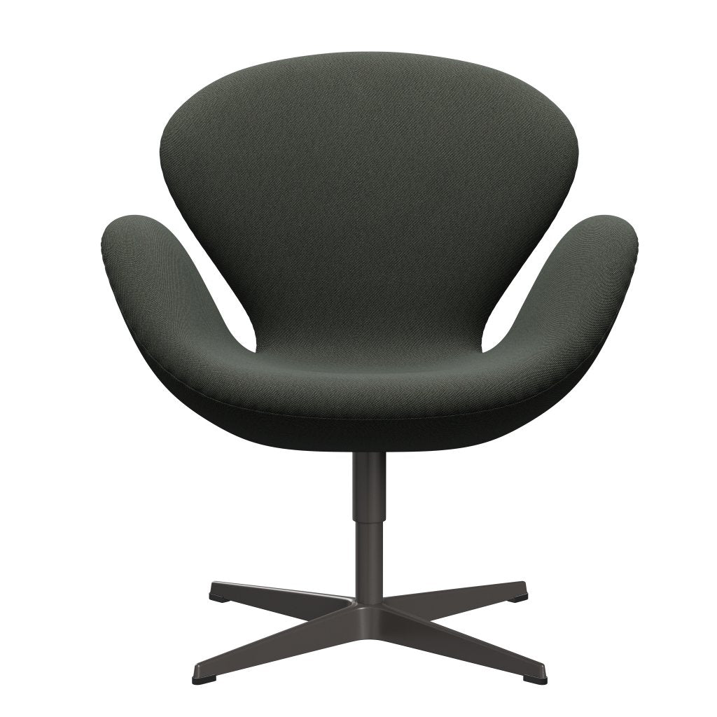 [product_category]-Fritz Hansen Swan Lounge Chair, Warm Graphite/Rims Brown/Moss Green-Fritz Hansen-3320-RIM981-WGBASE-FRI-1