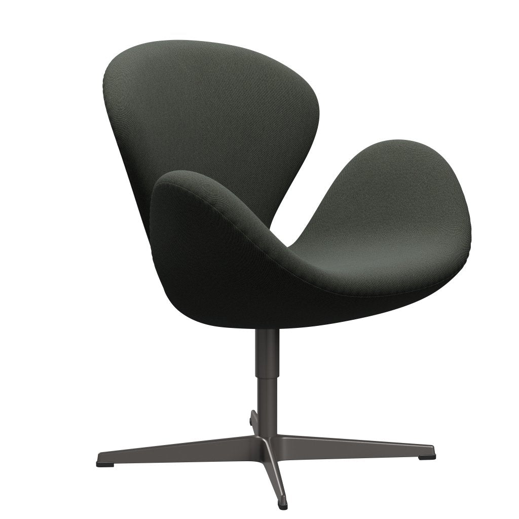 [product_category]-Fritz Hansen Swan Lounge Chair, Warm Graphite/Rims Brown/Moss Green-Fritz Hansen-3320-RIM981-WGBASE-FRI-2