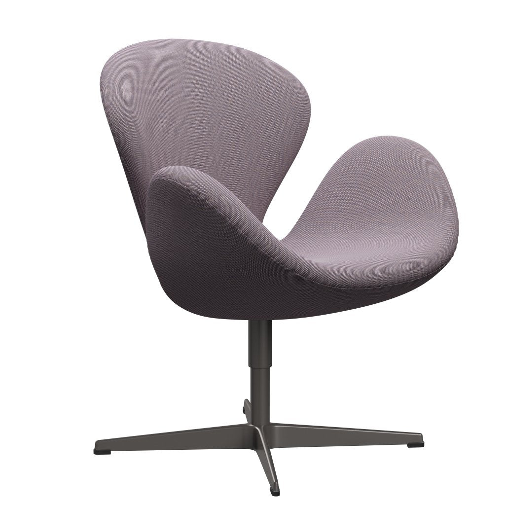 [product_category]-Fritz Hansen Swan Lounge Chair, Warm Graphite/Steelcut Trio White/Violet-Fritz Hansen-3320-STR806-WGBASE-FRI-2