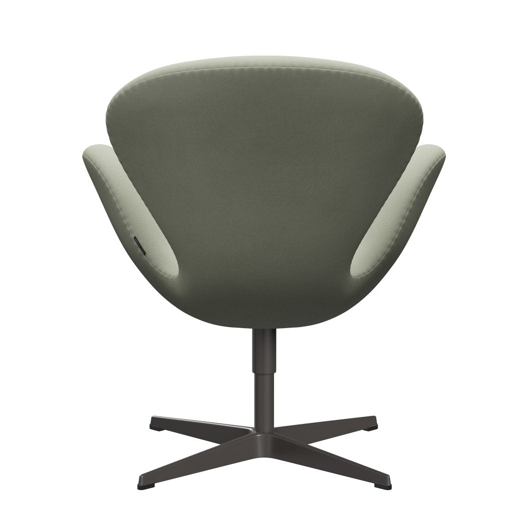 Fritz Hansen Swan Lounge Chair, warmes Graphit/Stahlcut türkisfarben