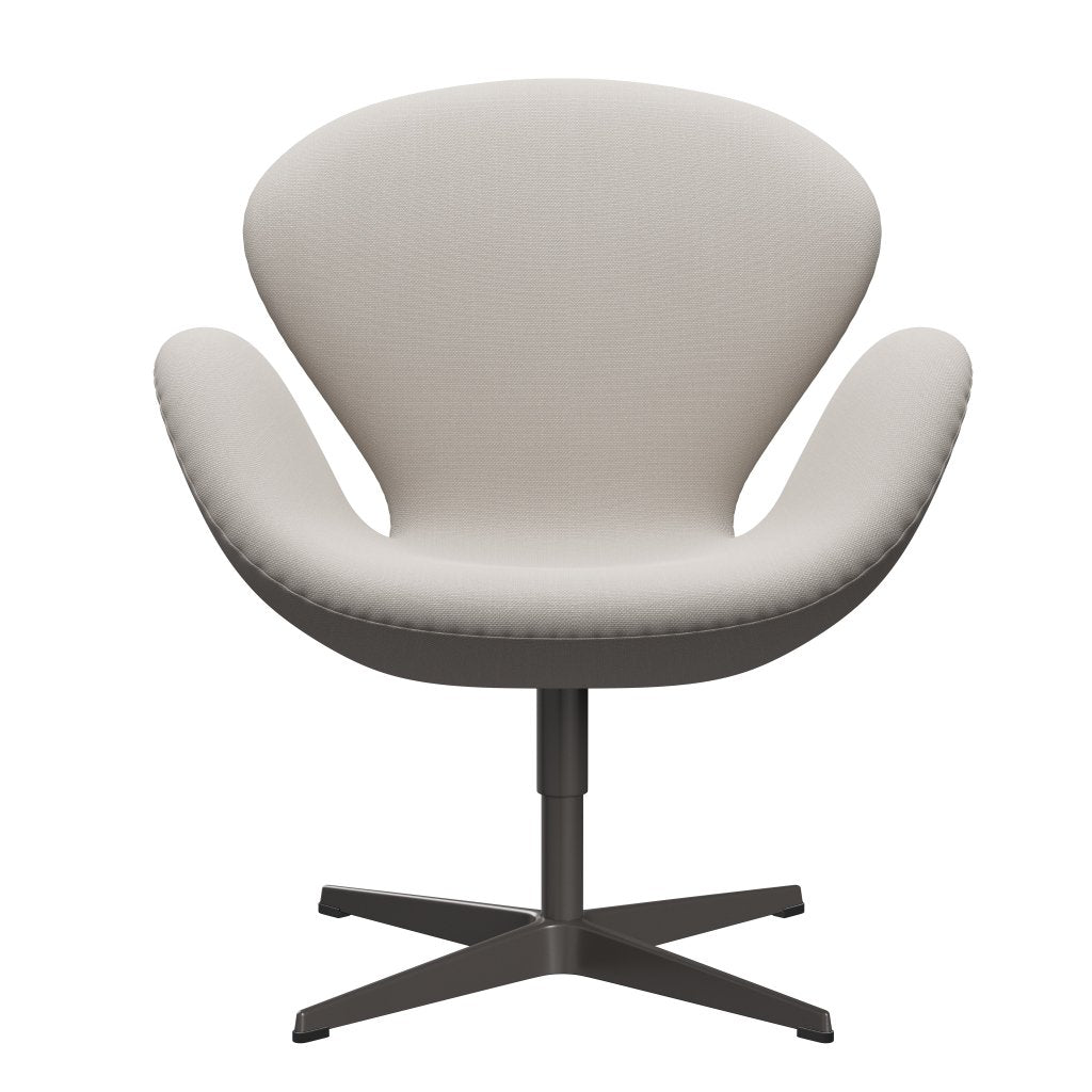 [product_category]-Fritz Hansen Swan Lounge Chair, Warm Graphite/Steelcut Wool White-Fritz Hansen-3320-STI220-WGBASE-FRI-1
