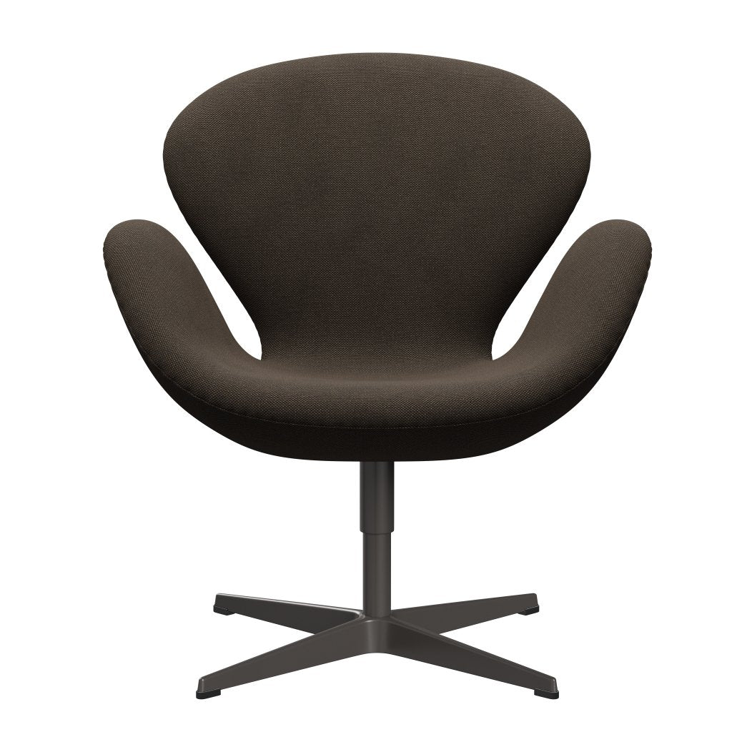 [product_category]-Fritz Hansen Swan Lounge Chair, Warm Graphite/Sunniva Chocolate/Black-Fritz Hansen-3320-SV383-WGBASE-FRI-1