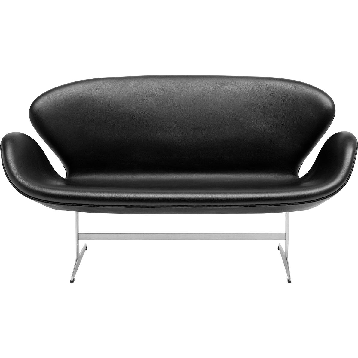 [product_category]-Fritz Hansen Swan Sofa 2 Persons, Classic Black-Fritz Hansen-3321-classic black-FRI-1