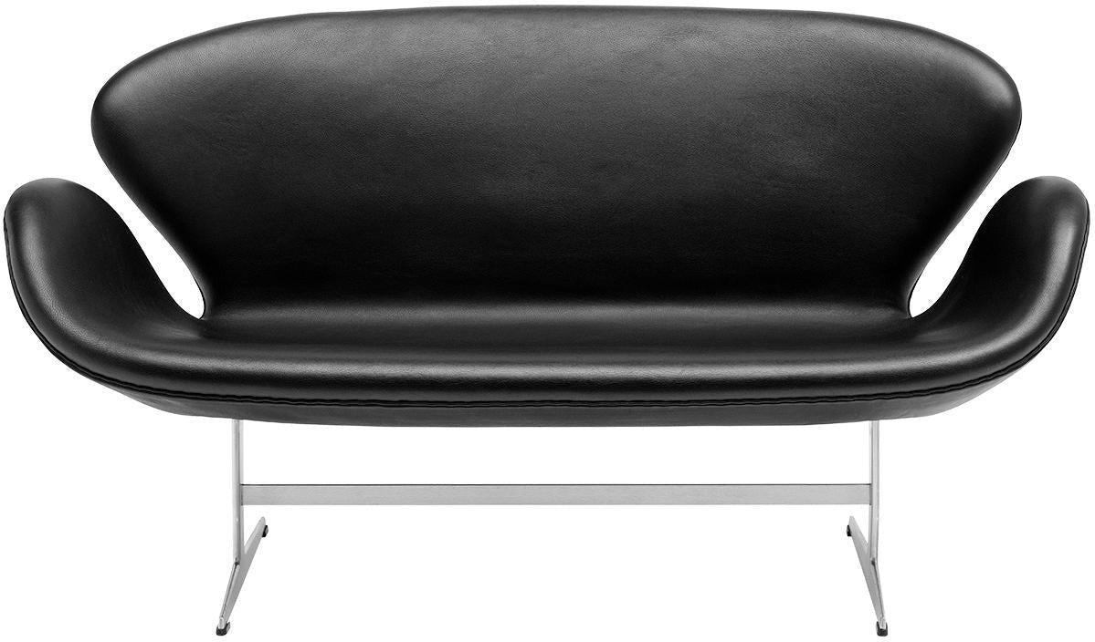 Fritz Hansen Swan Canapé 2 personnes, Elegance Noir