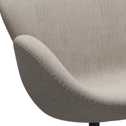 [product_category]-Fritz Hansen Swan Sofa 2 Seater, Black Lacquered/Canvas Beige-Fritz Hansen-3321-CA0114-BLLA-FRI-7