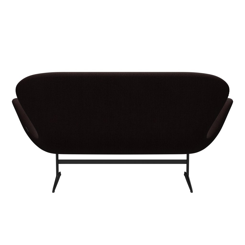 [product_category]-Fritz Hansen Swan Sofa 2 Seater, Black Lacquered/Canvas Black Light-Fritz Hansen-3321-CA0374-BLLA-FRI-4