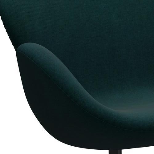 [product_category]-Fritz Hansen Swan Sofa 2 Seater, Black Lacquered/Canvas Dark Blue/Green-Fritz Hansen-3321-CA0984-BLLA-FRI-7