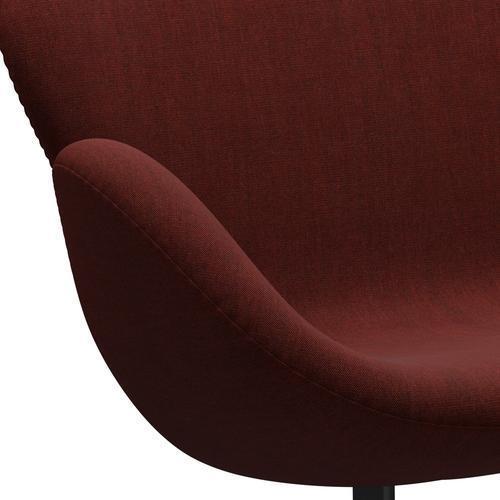 [product_category]-Fritz Hansen Swan Sofa 2 Seater, Black Lacquered/Canvas Dark Red-Fritz Hansen-3321-CA0576-BLLA-FRI-7