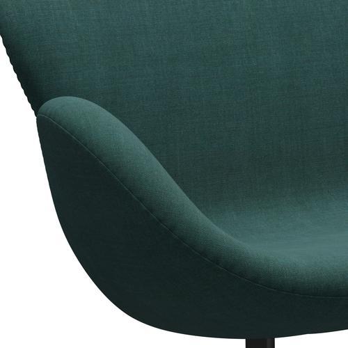 [product_category]-Fritz Hansen Swan Sofa 2 Seater, Black Lacquered/Canvas Emerald Green-Fritz Hansen-3321-CA0836-BLLA-FRI-7