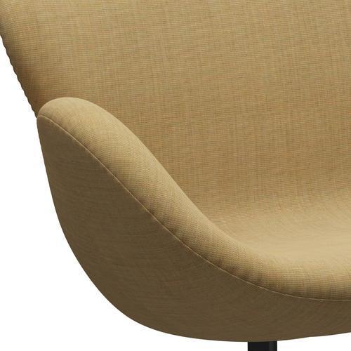 [product_category]-Fritz Hansen Swan Sofa 2 Seater, Black Lacquered/Canvas Light Beige-Fritz Hansen-3321-CA0414-BLLA-FRI-7