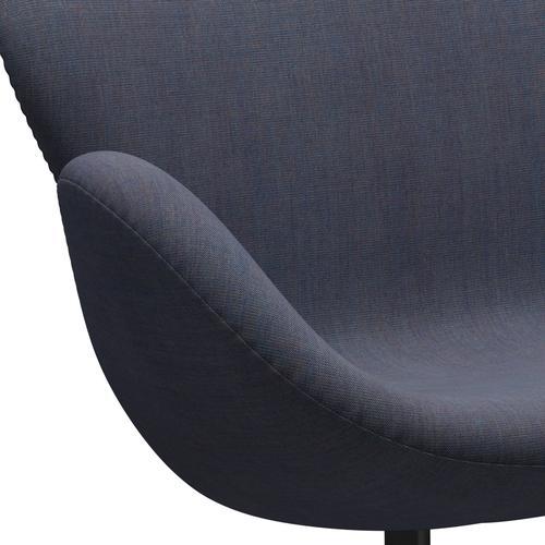 [product_category]-Fritz Hansen Swan Sofa 2 Seater, Black Lacquered/Canvas Light Blue (0734)-Fritz Hansen-3321-CA0734-BLLA-FRI-7