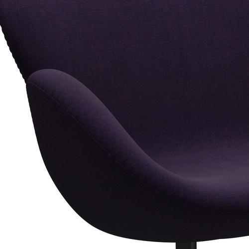 [product_category]-Fritz Hansen Swan Sofa 2 Seater, Black Lacquered/Canvas Navy Blue-Fritz Hansen-3321-CA0684-BLLA-FRI-7