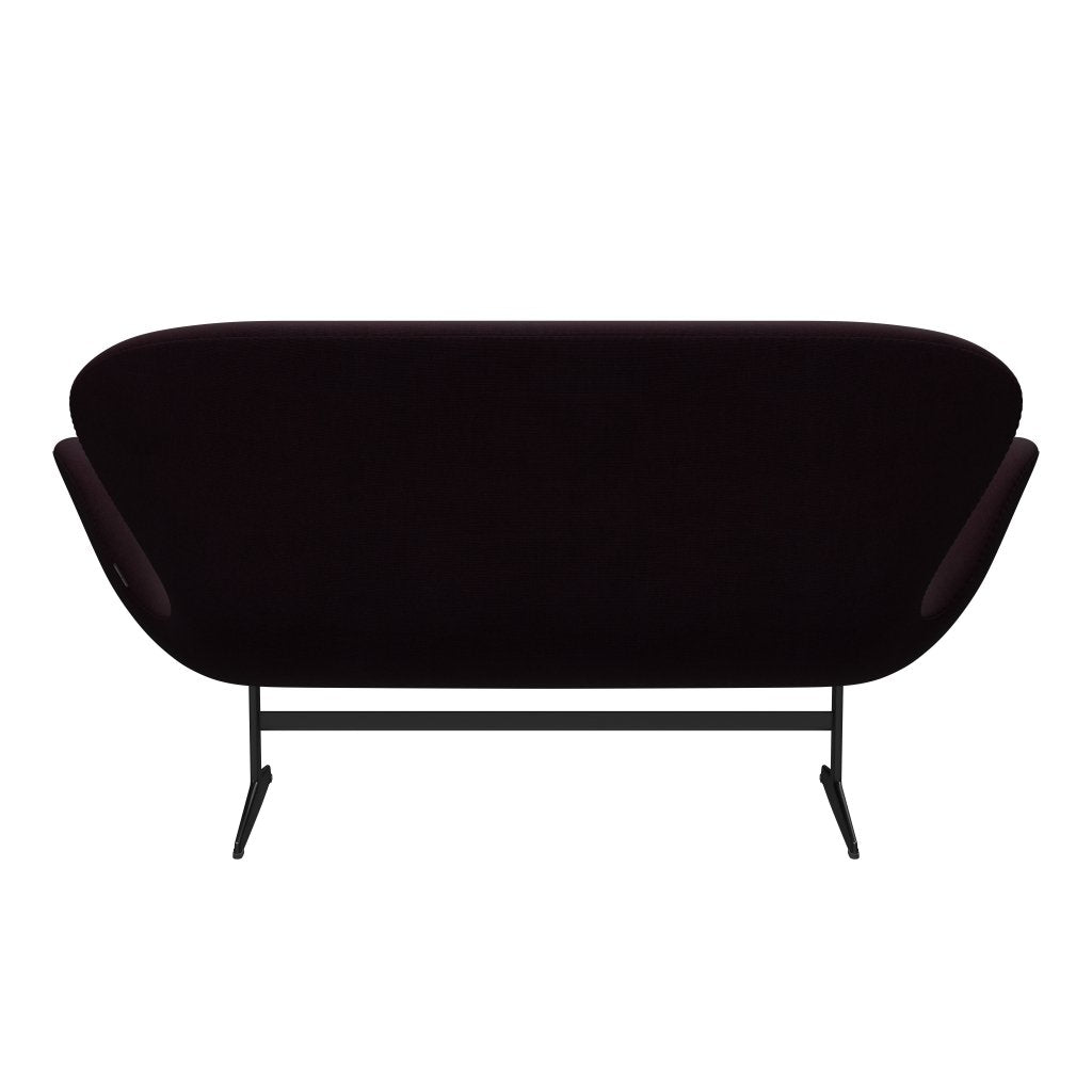 [product_category]-Fritz Hansen Swan Sofa 2 Seater, Black Lacquered/Canvas Ocean Violet-Fritz Hansen-3321-CA0694-BLLA-FRI-4