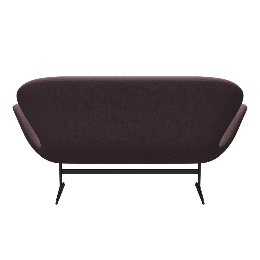 [product_category]-Fritz Hansen Swan Sofa 2 Seater, Black Lacquered/Capture Aubergine-Fritz Hansen-3321-CP6302-BLLA-FRI-4