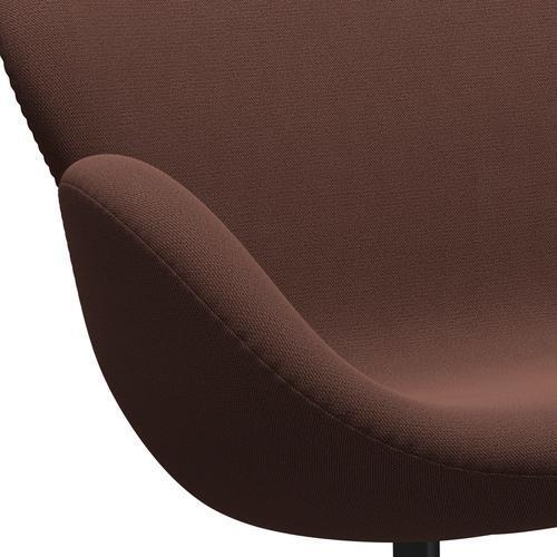 [product_category]-Fritz Hansen Swan Sofa 2 Seater, Black Lacquered/Capture Brown/Light Pink-Fritz Hansen-3321-CP7301-BLLA-FRI-7