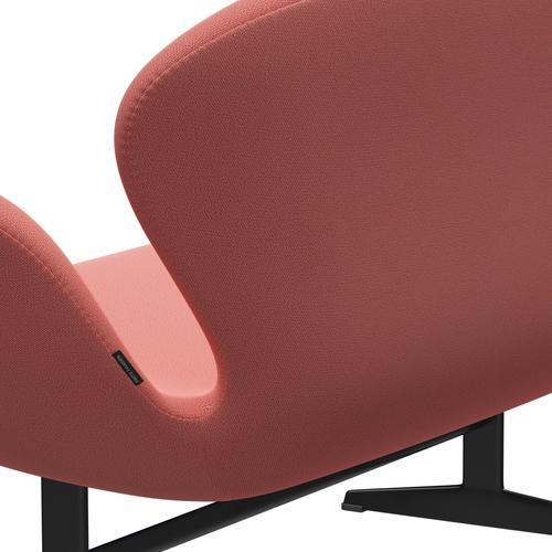 [product_category]-Fritz Hansen Swan Sofa 2 Seater, Black Lacquered/Capture Coral-Fritz Hansen-3321-CP4802-BLLA-FRI-5