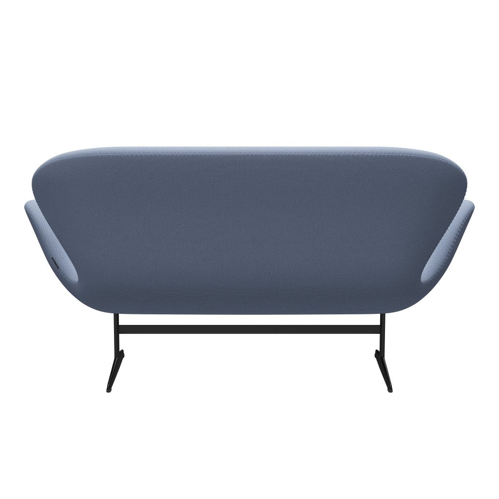 [product_category]-Fritz Hansen Swan Sofa 2 Seater, Black Lacquered/Capture Light Blue (4902)-Fritz Hansen-3321-CP4902-BLLA-FRI-4