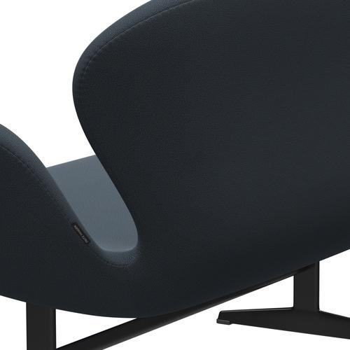 [product_category]-Fritz Hansen Swan Sofa 2 Seater, Black Lacquered/Capture Petrol Blue-Fritz Hansen-3321-CP6602-BLLA-FRI-5