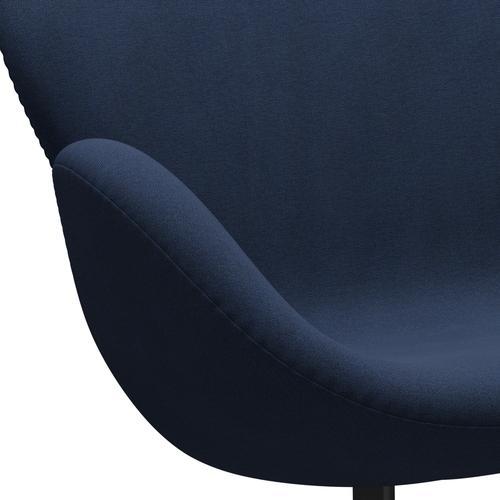 [product_category]-Fritz Hansen Swan Sofa 2 Seater, Black Lacquered/Christianshavn Dark Blue-Fritz Hansen-3321-CH1155-BLLA-FRI-7