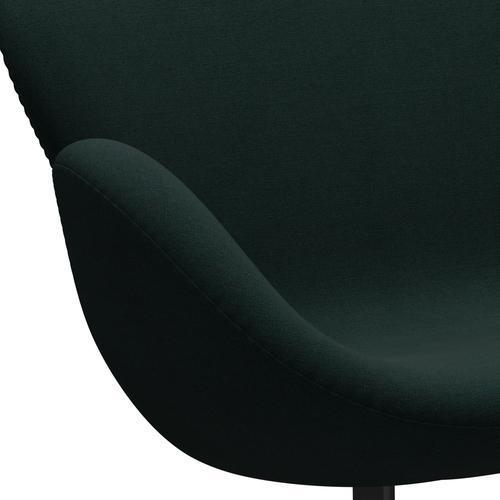 [product_category]-Fritz Hansen Swan Sofa 2 Seater, Black Lacquered/Christianshavn Dark Green-Fritz Hansen-3321-CH1161-BLLA-FRI-7