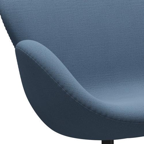 [product_category]-Fritz Hansen Swan Sofa 2 Seater, Black Lacquered/Christianshavn Light Blue-Fritz Hansen-3321-CH1152-BLLA-FRI-7