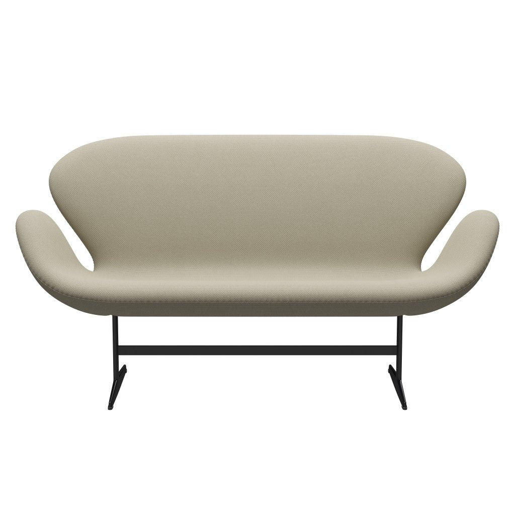 [product_category]-Fritz Hansen Swan Sofa 2 Seater, Black Lacquered/Diablo Sand-Fritz Hansen-3321-DIA103-BLLA-FRI-1