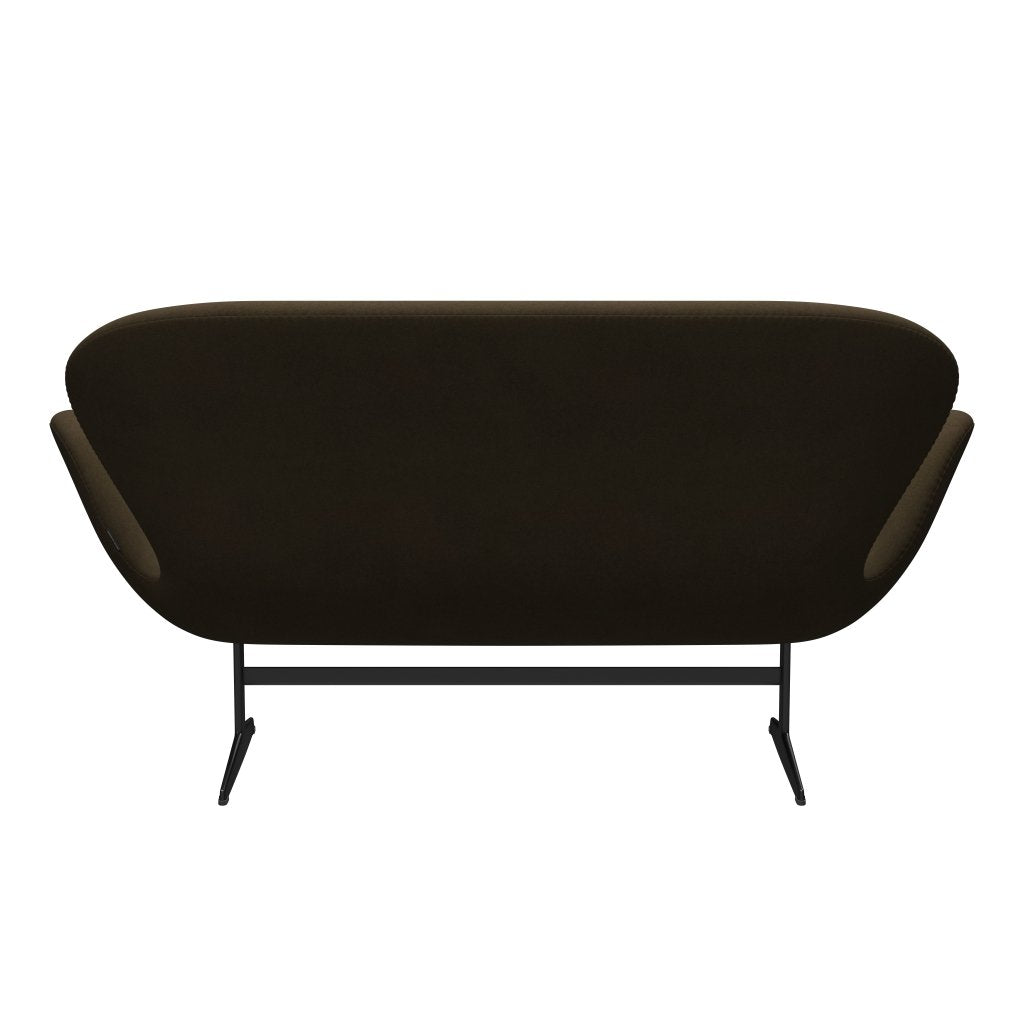 [product_category]-Fritz Hansen Swan Sofa 2 Seater, Black Lacquered/Divina Brown (984)-Fritz Hansen-3321-DIV984-BLLA-FRI-4