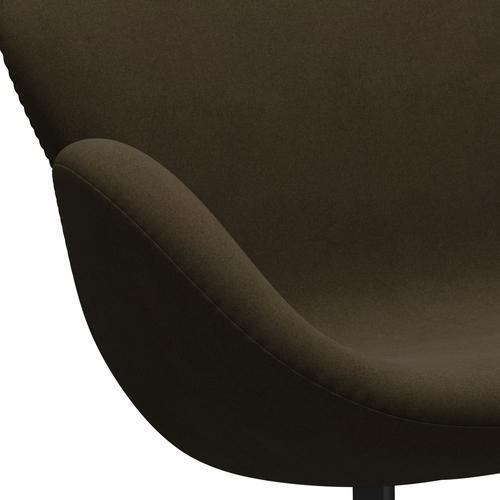 [product_category]-Fritz Hansen Swan Sofa 2 Seater, Black Lacquered/Divina Brown (984)-Fritz Hansen-3321-DIV984-BLLA-FRI-7