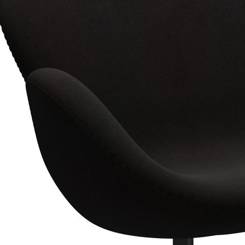 [product_category]-Fritz Hansen Swan Sofa 2 Seater, Black Lacquered/Divina Dark Brown (384)-Fritz Hansen-3321-DIV384-BLLA-FRI-7