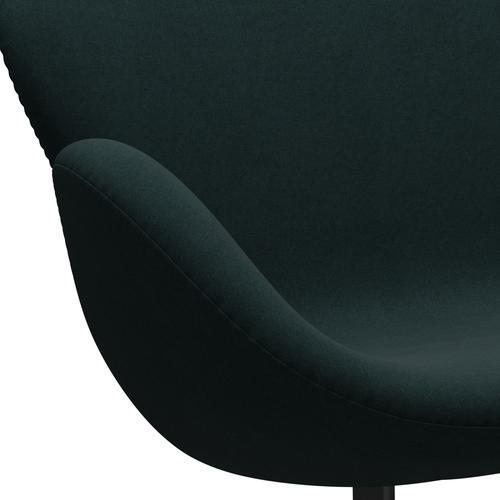 [product_category]-Fritz Hansen Swan Sofa 2 Seater, Black Lacquered/Divina Dark Green (886)-Fritz Hansen-3321-DIV886-BLLA-FRI-7