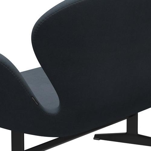 [product_category]-Fritz Hansen Swan Sofa 2 Seater, Black Lacquered/Divina Grey-Fritz Hansen-3321-DIV154-BLLA-FRI-5