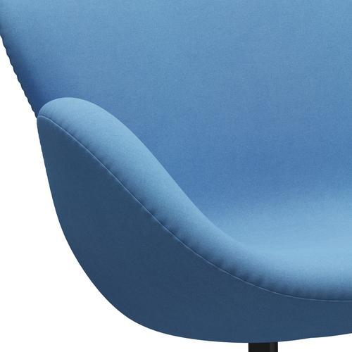 [product_category]-Fritz Hansen Swan Sofa 2 Seater, Black Lacquered/Divina Light Blue (712)-Fritz Hansen-3321-DIV712-BLLA-FRI-7