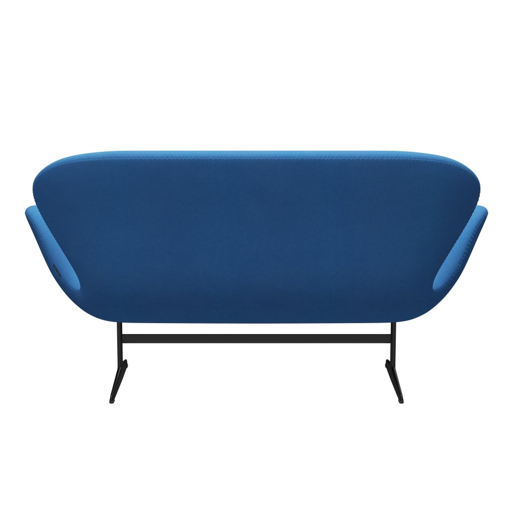 [product_category]-Fritz Hansen Swan Sofa 2 Seater, Black Lacquered/Divina Light Blue (742)-Fritz Hansen-3321-DIV742-BLLA-FRI-4