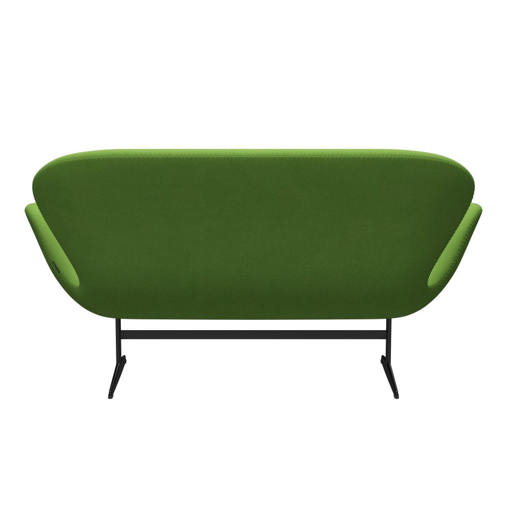 [product_category]-Fritz Hansen Swan Sofa 2 Seater, Black Lacquered/Divina Lime Light-Fritz Hansen-3321-DIV956-BLLA-FRI-4