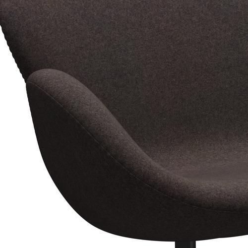 [product_category]-Fritz Hansen Swan Sofa 2 Seater, Black Lacquered/Divina Md Chocolate-Fritz Hansen-3321-DMD353-BLLA-FRI-7