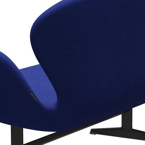 [product_category]-Fritz Hansen Swan Sofa 2 Seater, Black Lacquered/Divina Melange Blue-Fritz Hansen-3321-DIM747-BLLA-FRI-5