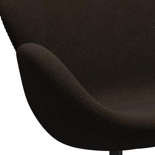 [product_category]-Fritz Hansen Swan Sofa 2 Seater, Black Lacquered/Divina Melange Dark Brown-Fritz Hansen-3321-DIM280-BLLA-FRI-7